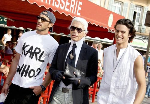 baptiste giabiconi karl lagerfeld. Karl Lagerfeld and his