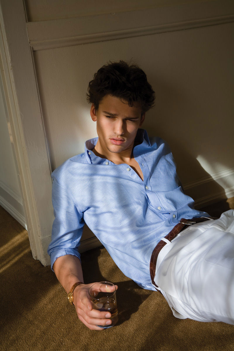 Simon Nessman by Paul Jasmin for <em>Vogue Hommes International</em>