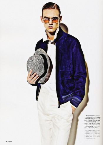 Alexander Johansson by Junji Hata in Tom Ford | Sense May 2010