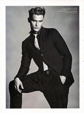 Caspar Oechsler Models Giorgio Armani’s Timeless Elegance for Hercules
