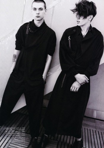 Yuri Pleskun & Cole Mohr by Cameron Krone in Dior Homme for Dazed & Confused Japan