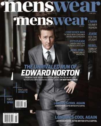Lorenzo Agius Photographs Edward Norton for June Edition of Menswear Magazine