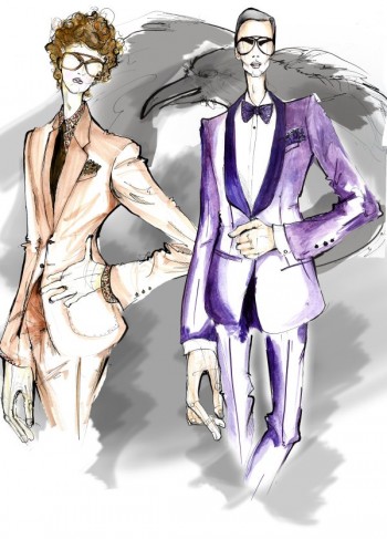 Max Motta & Jon Kortajarena for Tom Ford Illustrated by Alfonso Gaitan Max Motta & Jon Kortajarena for Tom Ford Illustrated by Alfonso Gaitan
