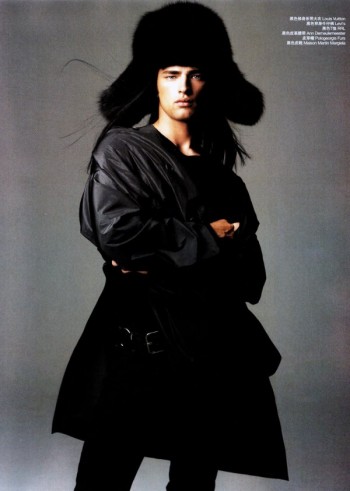Sean O’Pry by Dusan Reljin in Meisel’s Coat for Men’s Vogue China Fall 2010