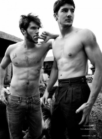 Andrea Preti & Elbio Bonsaglio by Cristina Capucci for Essential Homme Andrea Preti & Elbio Bonsaglio by Cristina Capucci for Essential Homme