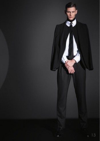 Emilio Flores, Joan Pedrola & Pete Bolton are Dressed in Black for Emporio Armani Fall/Winter 2012