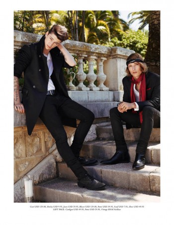 Ash Stymest, Christian Brylle & Nick Rae by Richard Bush for H&M Magazine Winter 2010