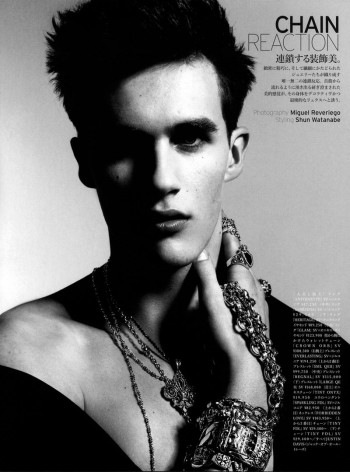 Luka Badnjar by Miguel Reveriego for Vogue Hommes Japan Spring/Summer 2011