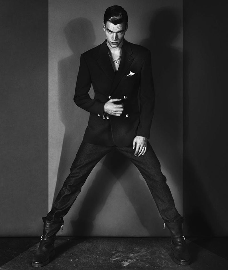 versace fall winter 2012 campaign 002 Philipp Schmidt & Kacey Carrig Strike a Pose for Versace Fall/Winter 2012 Campaign