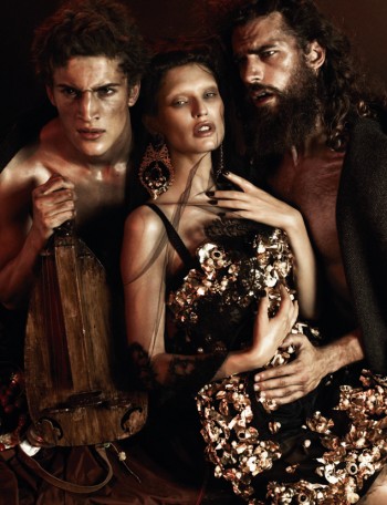 Sam Webb, Aiden Shaw, Chris Petersen & Others Don Dolce & Gabbana’s Baroque Opulence for German Interview