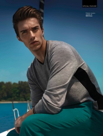 A Hugo Boss Clad Karel Struhy Puts to Sea for August Man Singapore