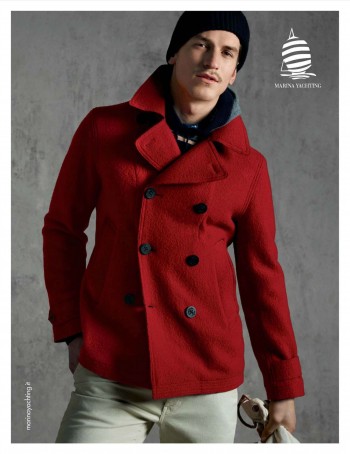 Jarrod Scott is Striking in Red for Marina Yachting Fall/Winter 2012 Campaign