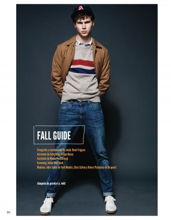 Adin Taylor, Chris Colton & Rivers Plasketes Sport Casual Fall Styles for Nylon Guys México