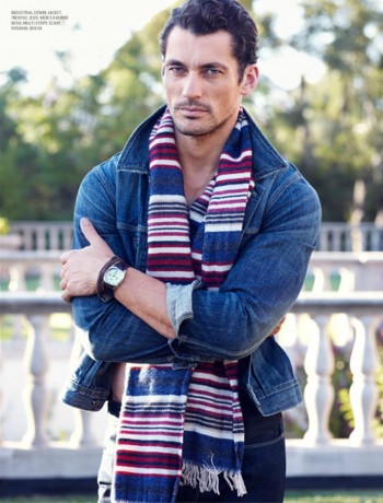 David Gandy Models Laid-Back Styles for Lucky Brand’s November 2012 Catalogue