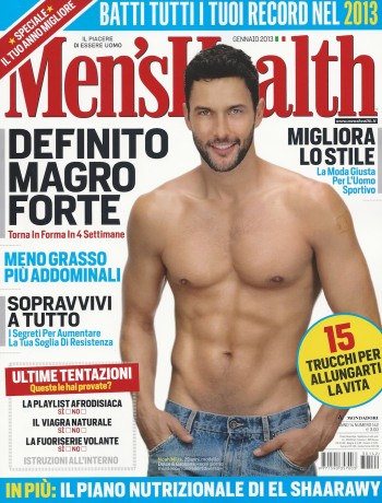 A Shirtless Noah Mills Graces Men’s Health Italia’s January 2013 Cover