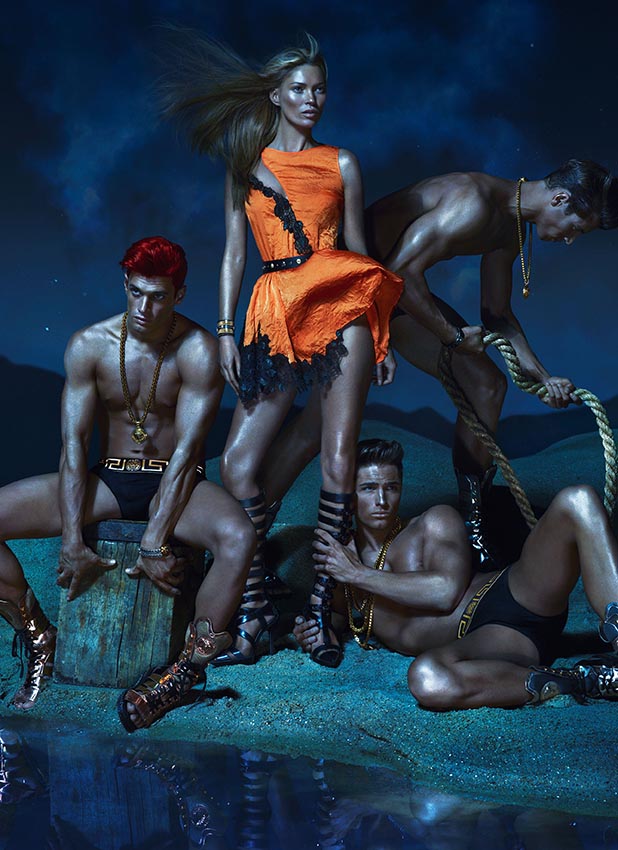 versace ss13 003 Veit Couturier, Edward Wilding & Kacey Carrig are Mythical Gladiators for Versaces Spring/Summer 2013 Campaign
