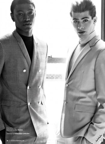 Jamie Wise, Dominique Hollington & Florian Neuville are Visions in Black & White for Essential Homme Jamie Wise, Dominique Hollington & Florian Neuville are Visions in Black & White for Essential Homme