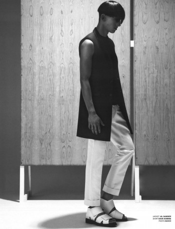 Botond Cseke Dons a White Wardrobe for VMAN