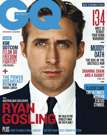 Ryan Gosling Covers February/March 2013 Issue of GQ Australia Ryan Gosling Covers February/March 2013 Issue of GQ Australia