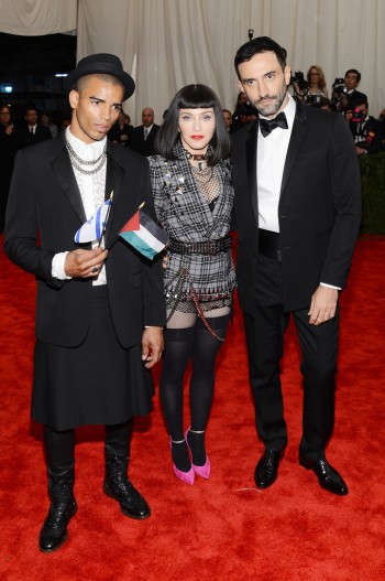 Madonna, Brahim Zaibat & Riccardo Tisci in Givenchy at the 2013 Met Gala