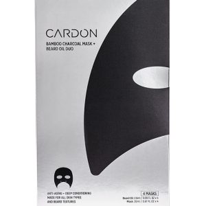 CARDON Bamboo Charcoal Mask & Beard Oil 4 Pack in Beauty: NA.