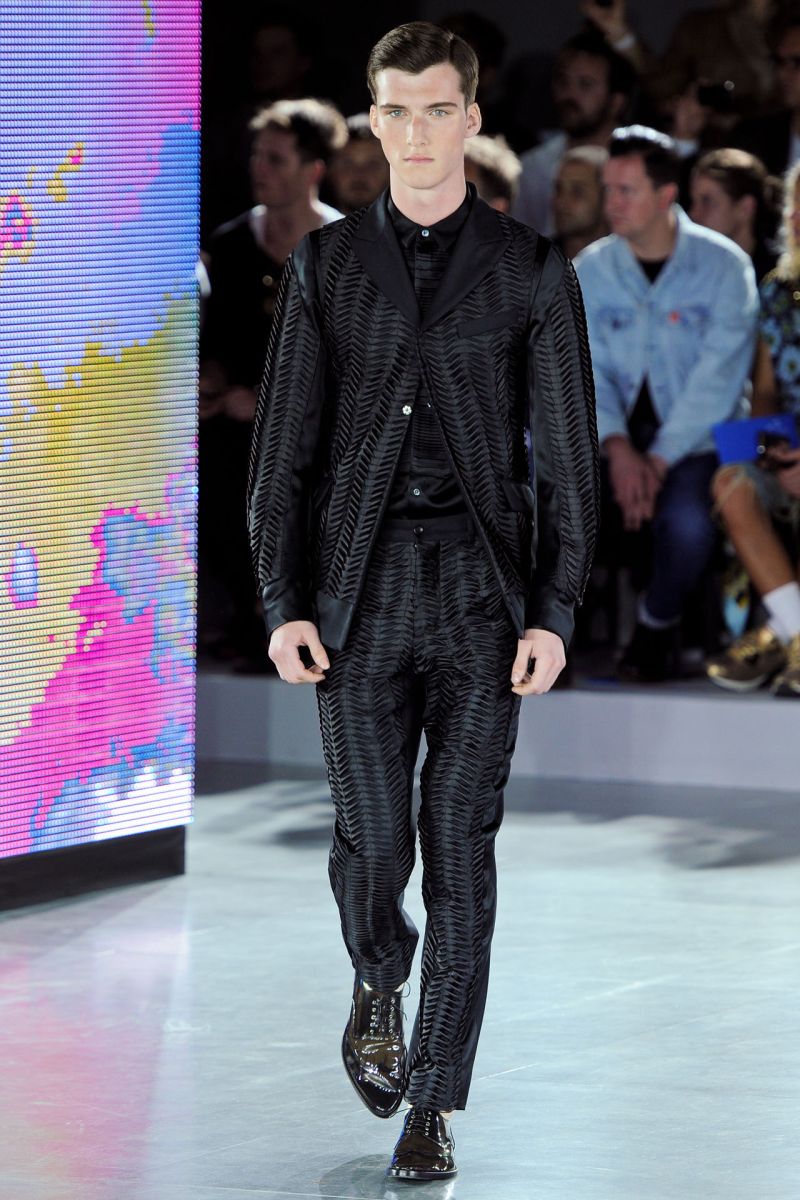 John Galliano Menswear Fashion Show, Collection Spring Summer 2013  presented during Paris Fashion Week. Runway look # 0002 – NOWFASHION