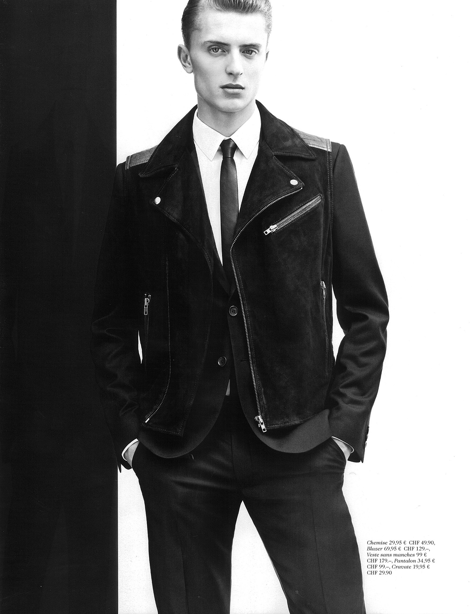 Max Rendell & Robin Ahrens are 'Men in Black' for H&M Winter 2012 ...