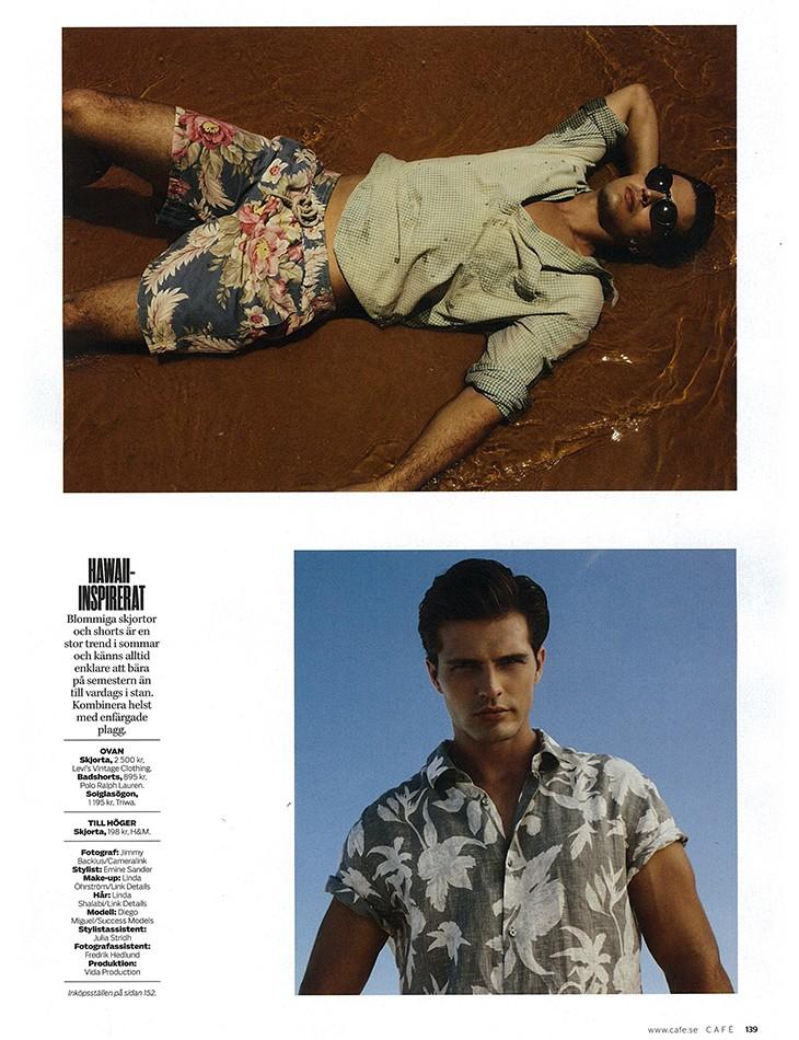Diego Miguel is the King of the Beach for Café Magazine – The Fashionisto