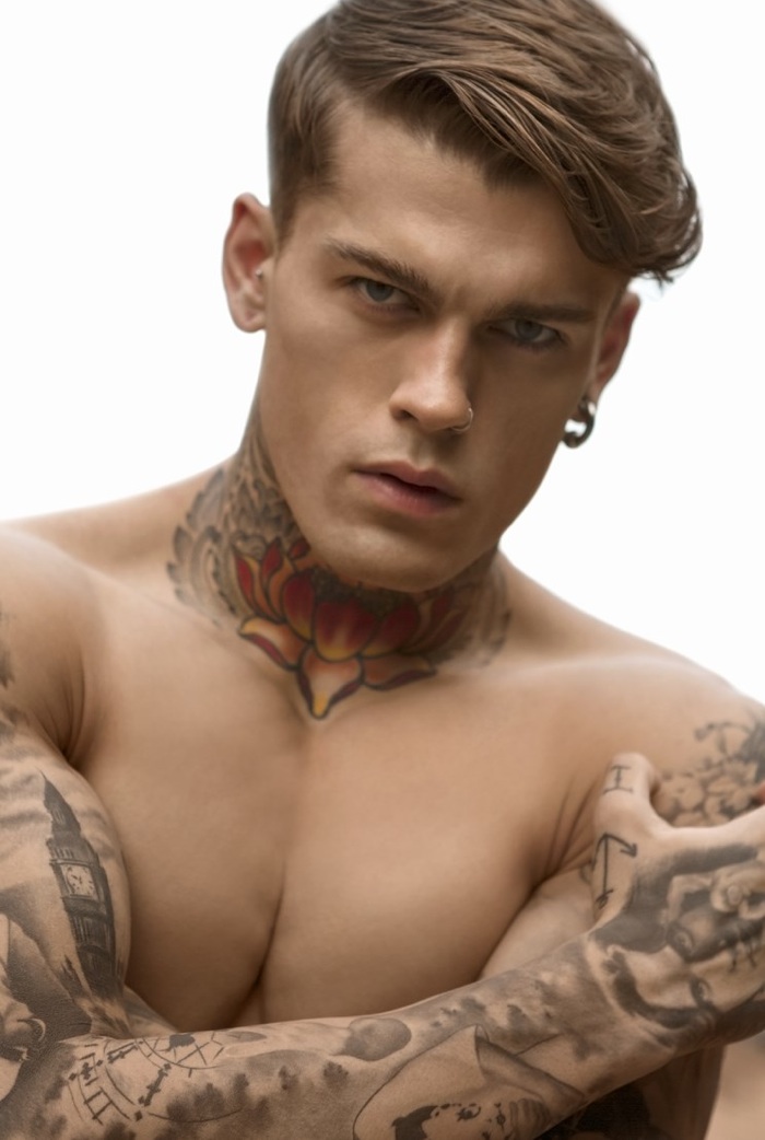 Stephen James Bares Tattoos for XTI SpringSummer 2014 Campaign  The  Fashionisto