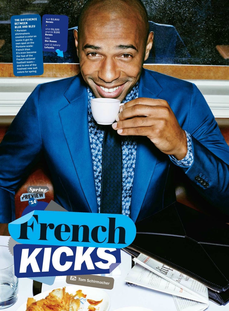 Thierry Henry Dons French Suiting for American GQ – The Fashionisto