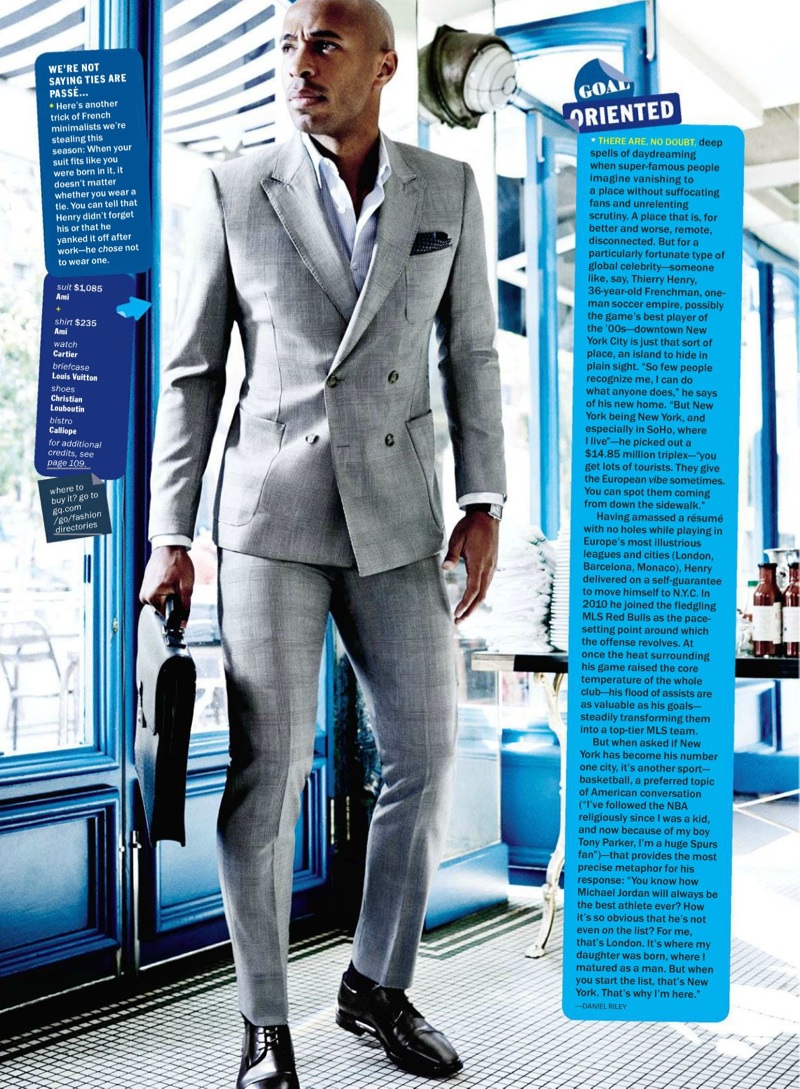 Outfit Of The Day #435, Thierry Henry In A Three-Piece Suit