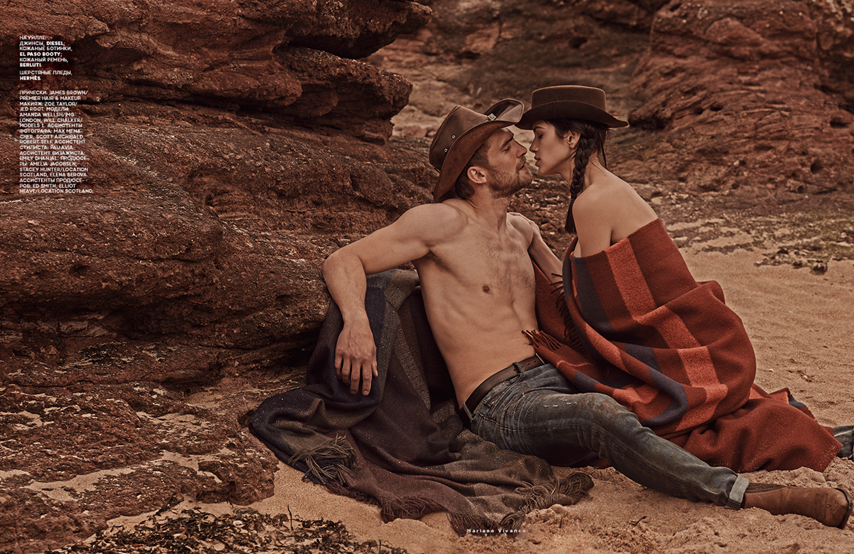 Will Chalker Stars in a Cowboy Love Story for Vogue Russia