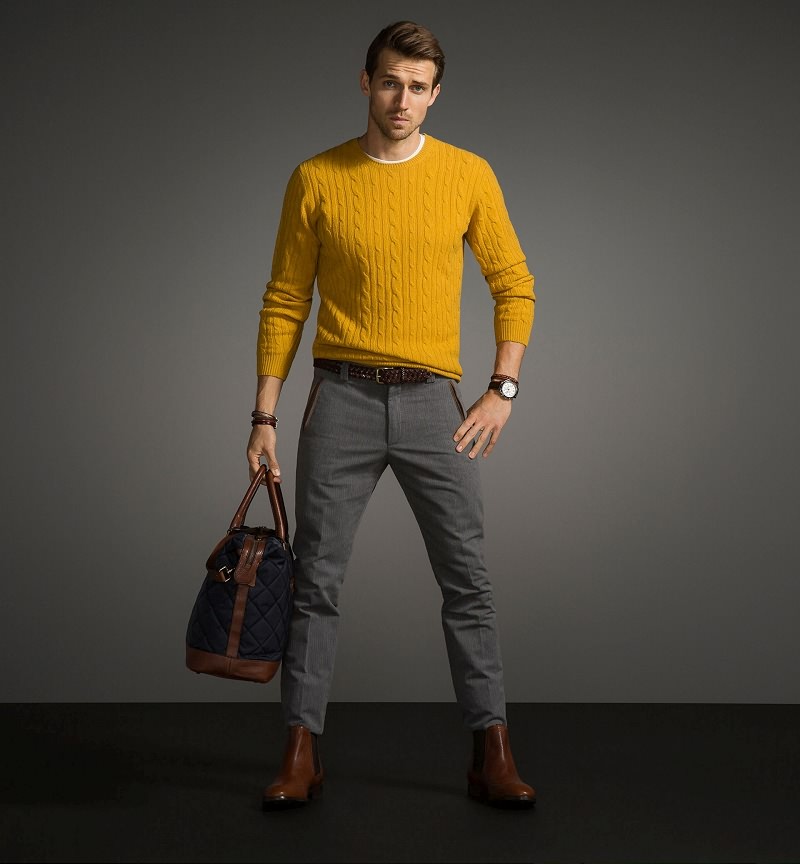 Andrew Cooper Models Looks from Massimo Dutti's Fall 2014 Equestrian ...