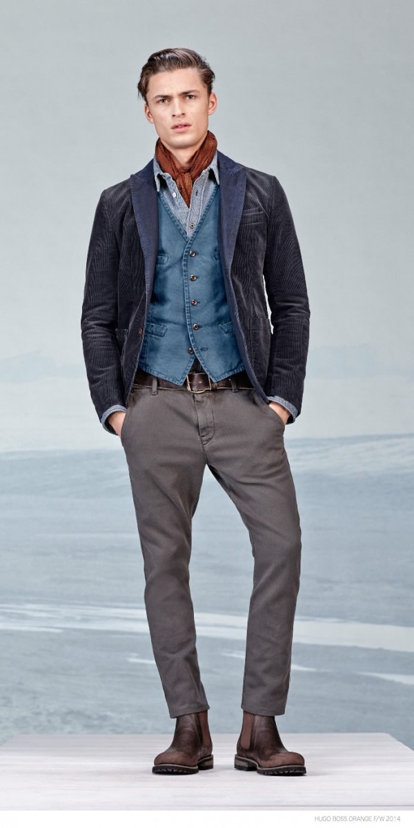 Hugo Boss Orange Revisits Men's Denim Styles for Fall/Winter 2014