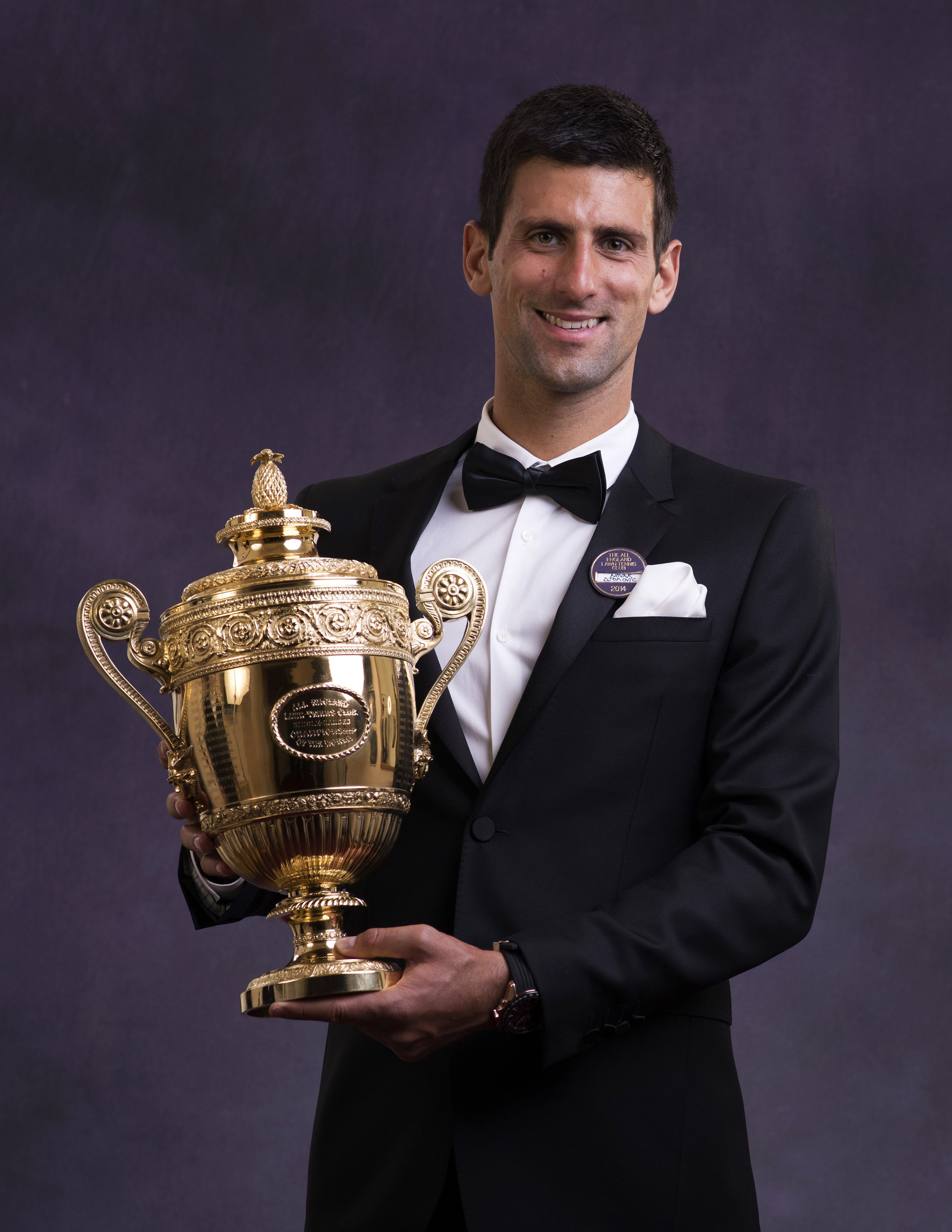 Novak Djokovic Wears Burberry to Wimbledon Championships 2014 Winners ...