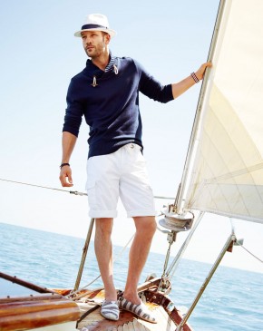 John Halls Models Nautical Looks for Simons Summer 2014 – The Fashionisto