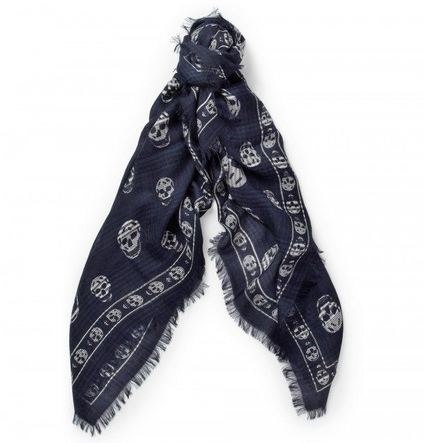 Shop Alexander McQueen Skull Print Scarves, T-Shirts + Accessories ...