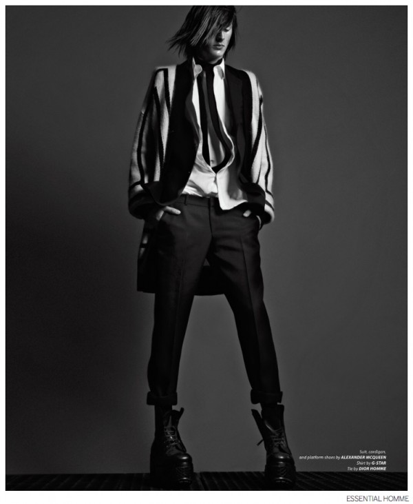 Nick Shaw Dons Bold Black & White Fashions for Essential Homme – The ...