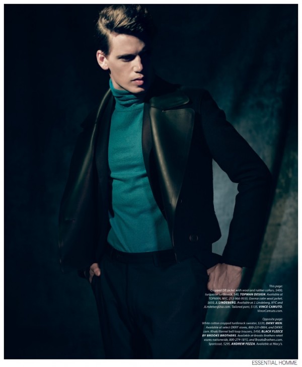 Mark Cox Models Fall's Sleek Turtlenecks for Essential Homme – The ...