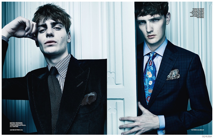 Ben Allen, Robert Laby + Yannick Abrath Don Fall Suiting for GQ Russia ...