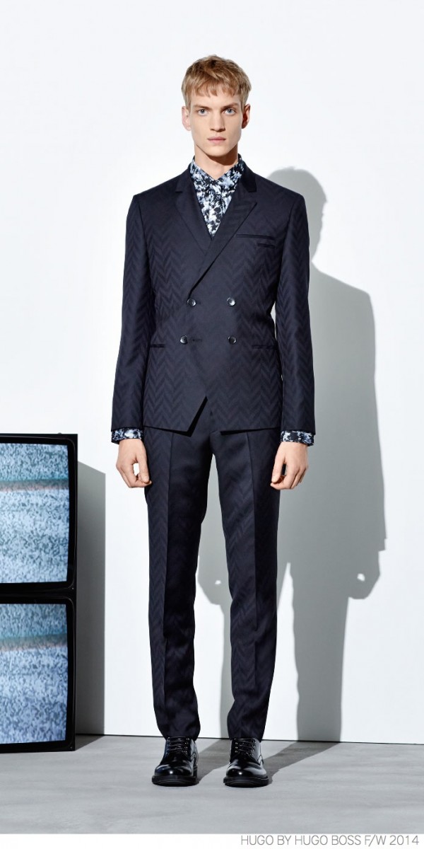 HUGO by Hugo Boss Provides Navy Suiting + Modern Outerwear for Fall ...