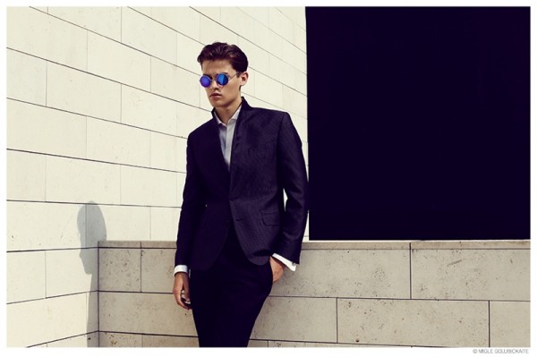 Karolis Inokaitis Models Trim Tailored Suiting from Egidijus Sidaras ...