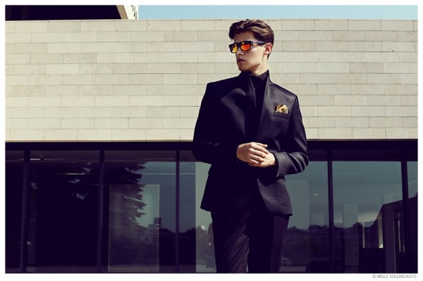 Karolis Inokaitis Models Trim Tailored Suiting from Egidijus Sidaras ...