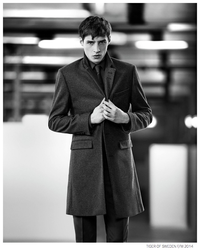 Adrien Sahores Poses in 70's Inspired Designs for Tiger of Sweden Fall ...