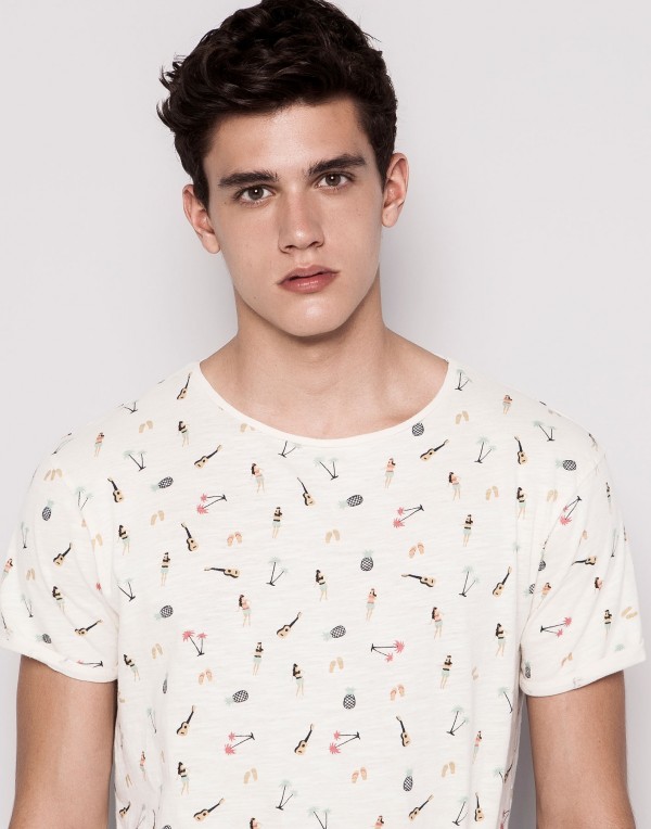 Xavier Serrano Models Trendy Young Clothes for Pull & Bear August 2014 ...
