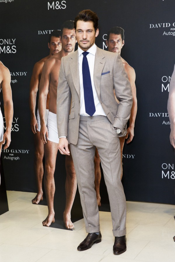 David Gandy Poses With Shirtless Underwear Cut Outs At Marks And Spencer