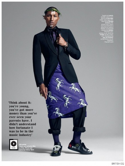 Pharrell Dons Masai Inspired Face Paint for British GQ October 2014 ...