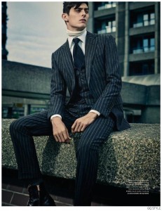 Rhys, Hannes & Mats are 'Pinstripe Punks' in Fall Suits for British GQ ...