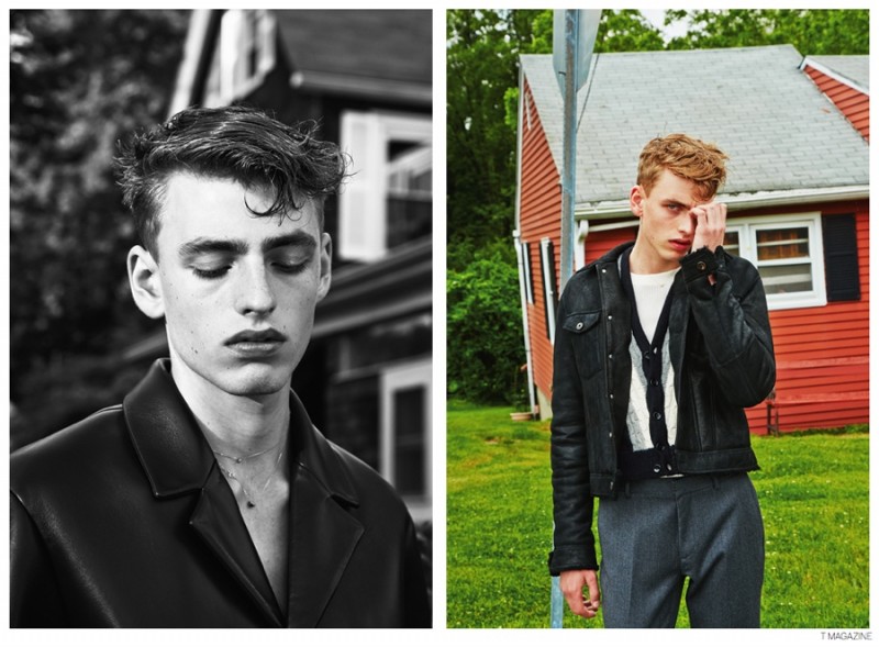 Erik Fallberg Models Fall's Leather Jackets for T Magazine – The ...