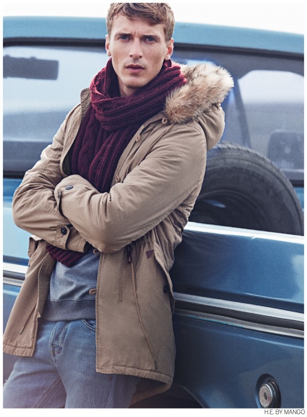 Clément Chabernaud Models Casual Winter 2014 Styles for H.E. by Mango ...